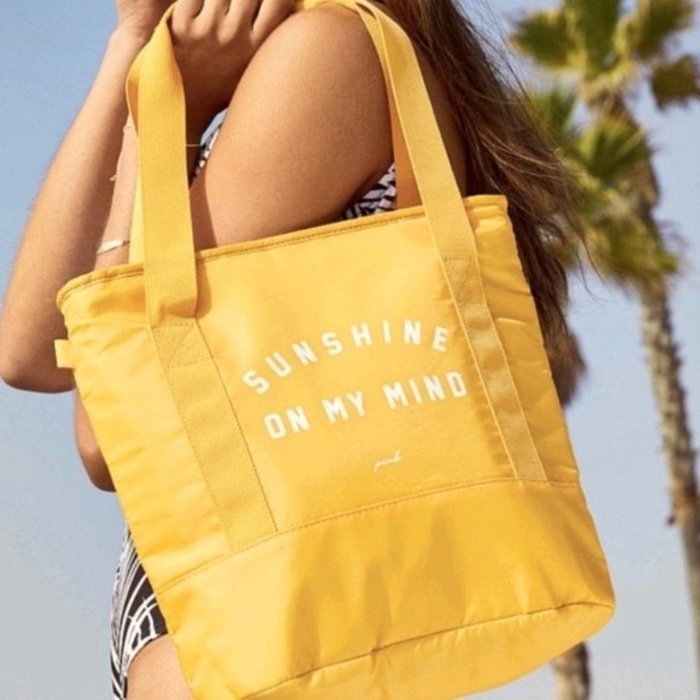VICTORIA'S SECRET VS PINK Sunshine On My Mind Cooler Tote Bag NWT